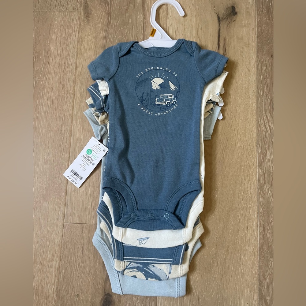 $9 bundle / NWT Newborn 5pk Carter's bodysuits 100% Cotton